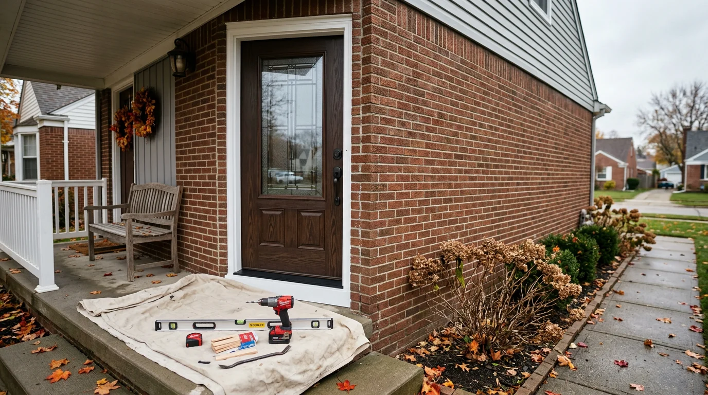 Replaced interior door in a Roseville, Michigan home